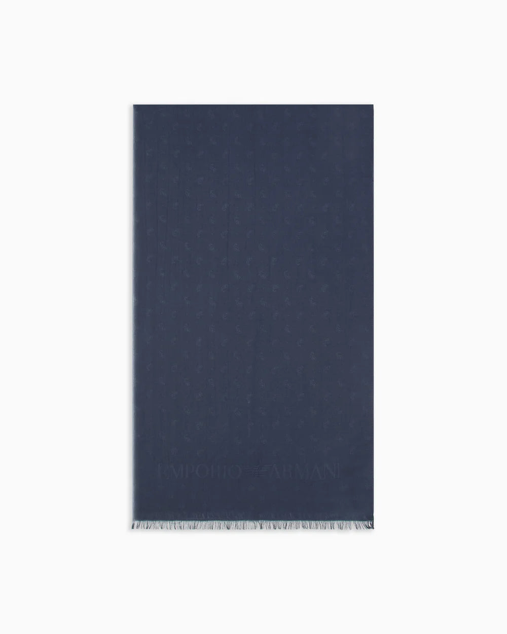 Emporio Armani Modal-blend jacquard stole with all-over eagle