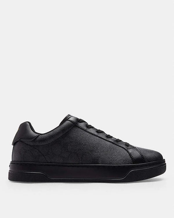 Coach High Line Sneaker In Signature Canvas Graphite-Black