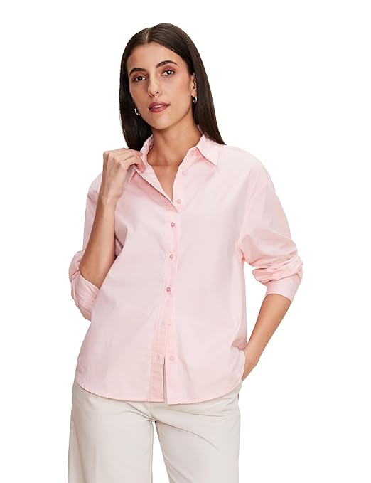 Symbol Women's Oversized Cotton Casual Shirt