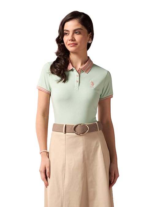 U.S. Polo ASSN Cotton Regular Fit T-Shirt for Women