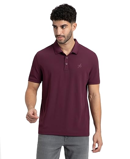 Men's Microfiber Fabric Solid Half Sleeve Polo T-Shirt