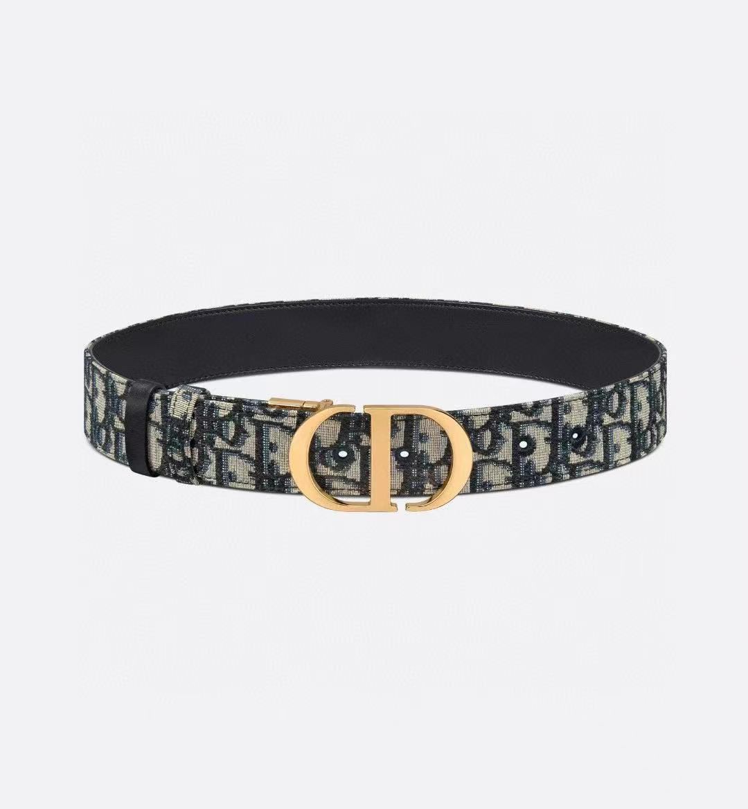 Expensive Love Oblique Belt with 'CD' Buckle