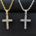 CROSS ICED OUT PENDANT