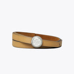 Tory Burch Romy Reversible Suede Belt Caramel / Tiramisu