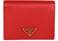 Prada Bifold Wallet (4 Card Slot) Saffiano Leather Red