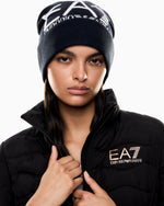 EA7 Cuffed beanie with jacquard logo Mountain Visibility