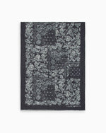 Emporio Armani Linen blend stole with a bandana print