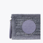 Tory Burch Ella Hand-Crocheted Pouch Gray