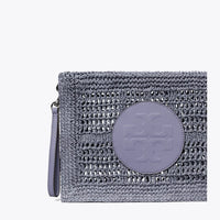 Tory Burch Ella Hand-Crocheted Pouch Gray