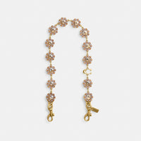 Coach Short Jewelry Chain Strap Brass Yellow Multi