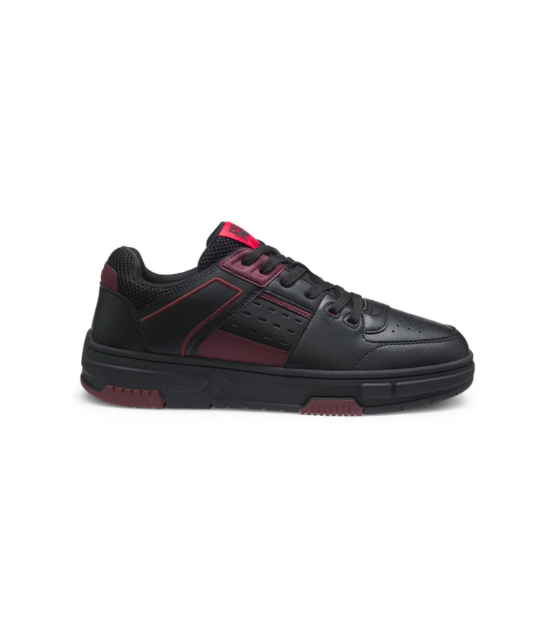 Hugo X Rb Faux Leather Trainers With Bull Graphic Logo Black Black