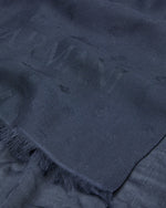 Emporio Armani Modal-blend jacquard stole with all-over eagle