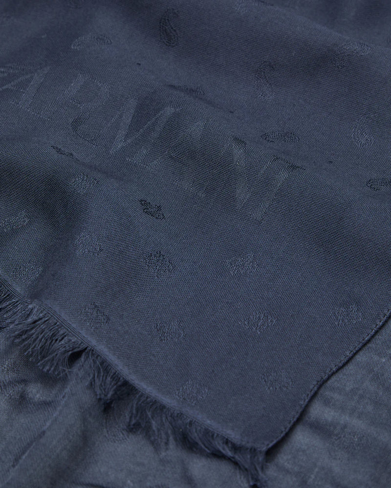 Emporio Armani Modal-blend jacquard stole with all-over eagle