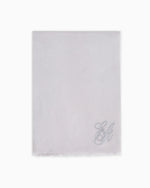 Emporio Armani Oversized modal stole with EA signature embroidery