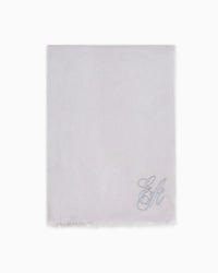 Emporio Armani Oversized modal stole with EA signature embroidery