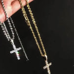 CROSS ICED OUT PENDANT