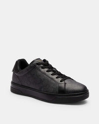 Coach High Line Sneaker In Signature Canvas Graphite-Black