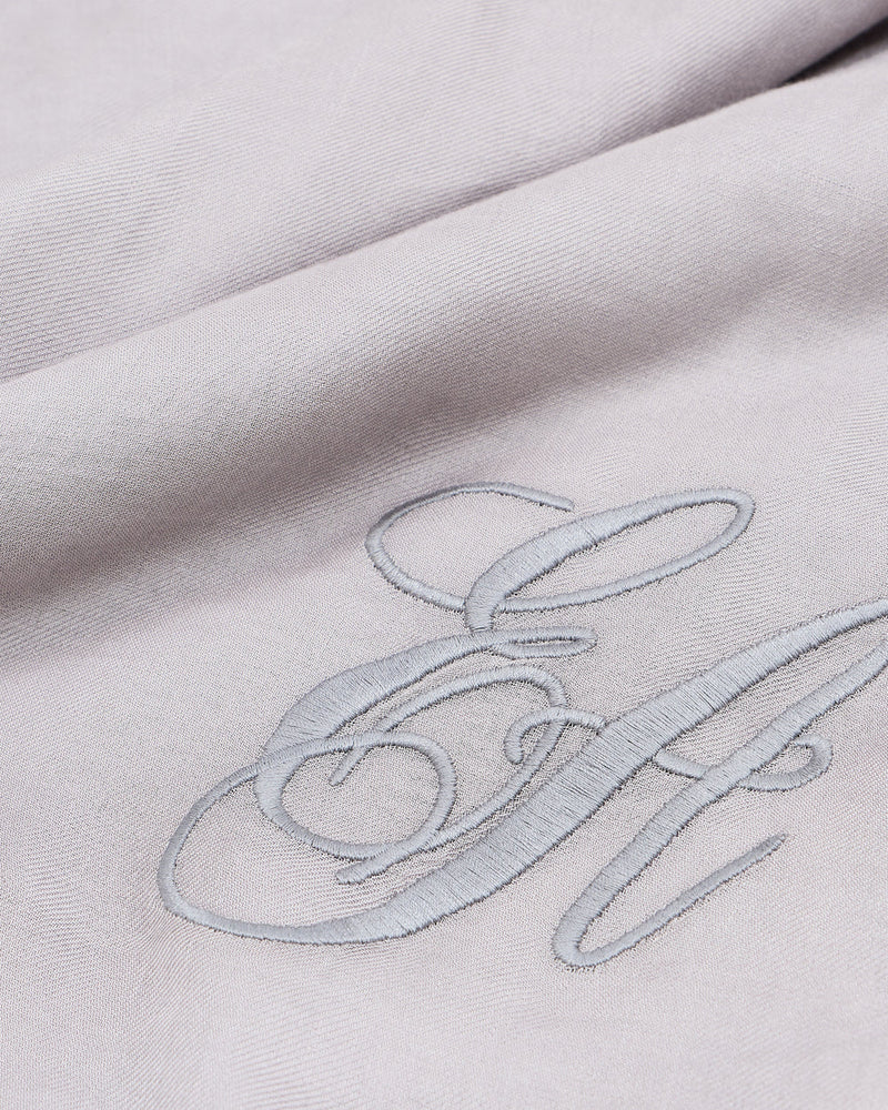 Emporio Armani Oversized modal stole with EA signature embroidery