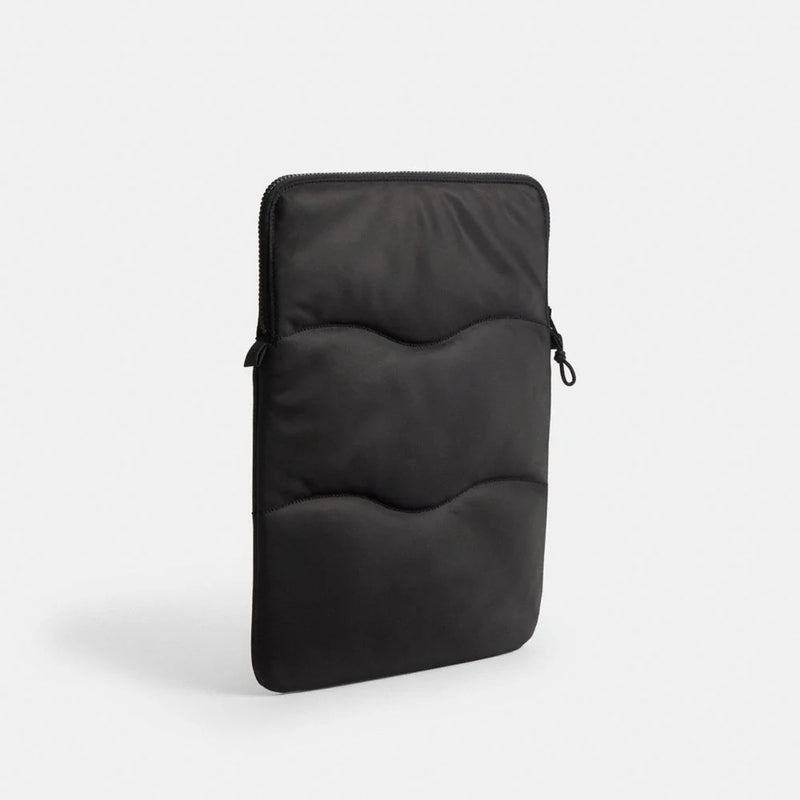 Coach Coachtopia Loop Laptop Sleeve With Wavy Quilting Black 2