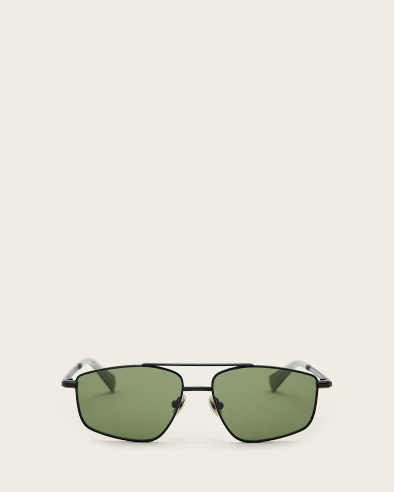 AllSaints Virgo Navigator Square Sunglasses Women's Matte Black Women's