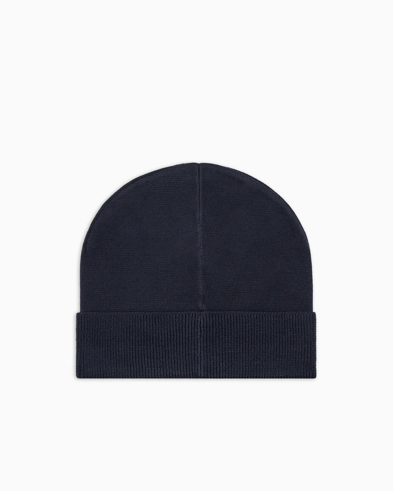 EA7 Cuffed beanie with jacquard logo Mountain Visibility