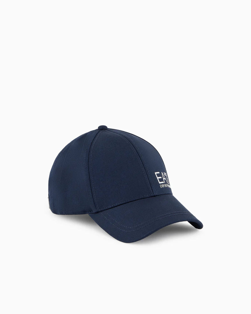 EA7 Logo cap in breathable cotton with curved visor Caps U