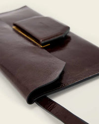 AllSaints Ursa Leather Coin Purse Women's Cognac Brown Women's