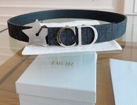 Expensive Love Oblique Belt with 'CD' Buckle