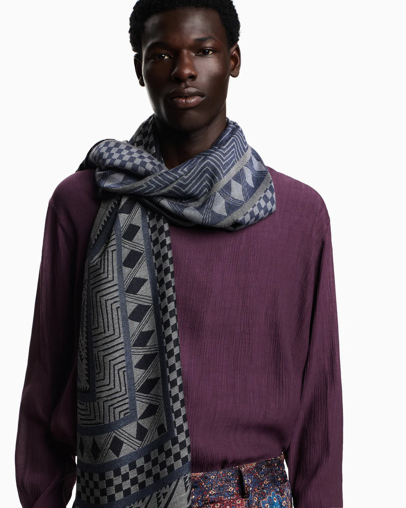 Emporio Armani Stole in a Turkish patterned jacquard