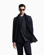 Emporio Armani Modal-blend jacquard stole with all-over eagle