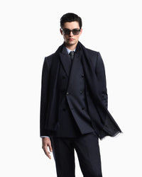 Emporio Armani Modal-blend jacquard stole with all-over eagle