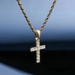 CROSS ICED OUT PENDANT
