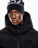 EA7 Cuffed beanie with jacquard logo Mountain Visibility