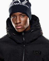 EA7 Cuffed beanie with jacquard logo Mountain Visibility