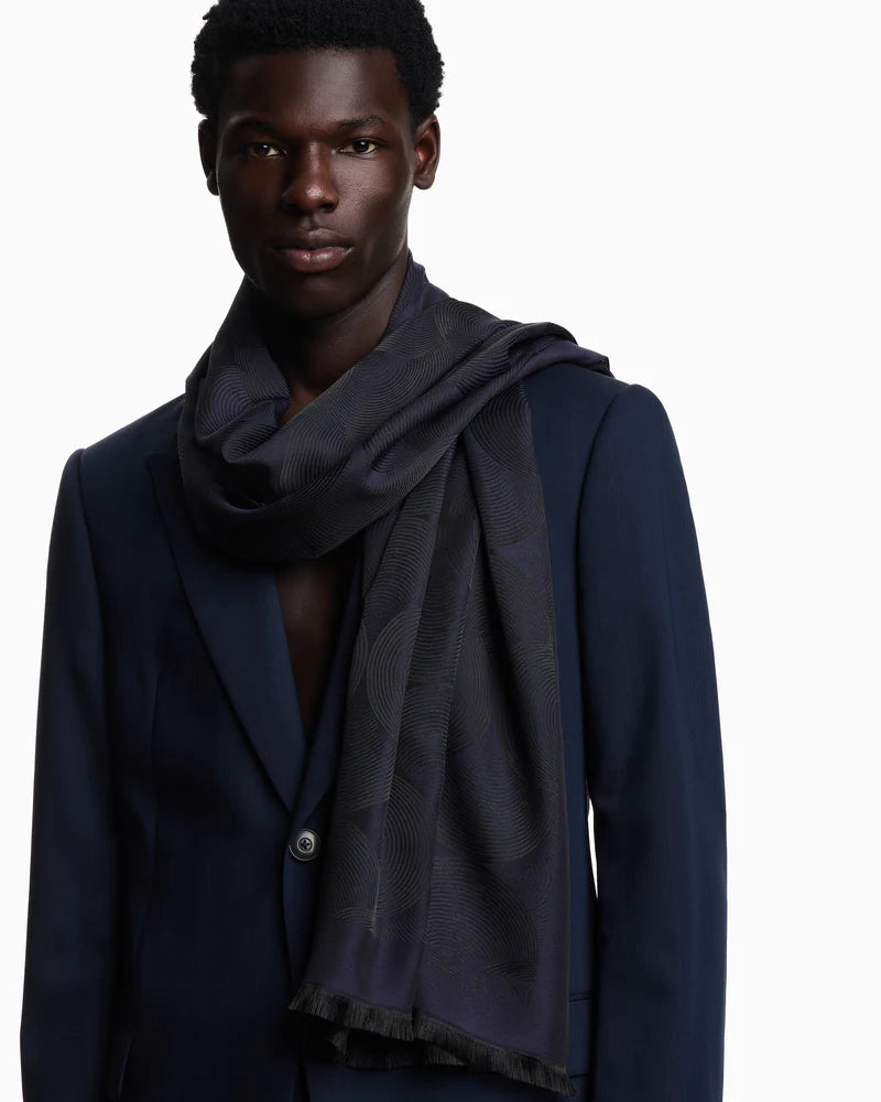Emporio Armani Stole with all-over jacquard pattern