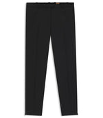 Boss Zipped Hem Slim Fit Trousers With Cropped Length Black Women's
