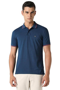 Men's Cotton Solid Regular Fit Collar Polo T-Shirt