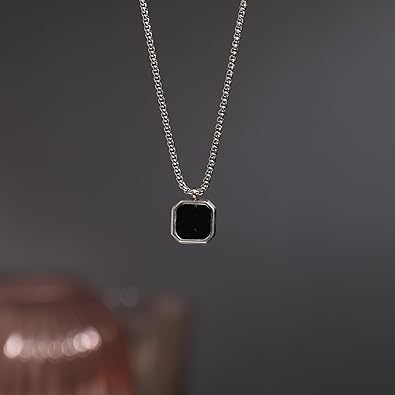 SALTY ALPHA Anti Tarnish Stainless Steel Midnight Charisma Locket Neck Chain for Men