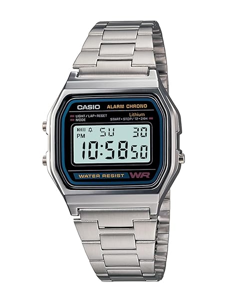 Casio Vintage A-158WA-1Q Digital Grey Dial Unisex Watch