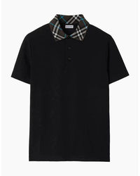 Burberry Check-Collar Cotton Polo Shirt
