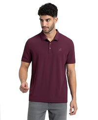 Men's Microfiber Fabric Solid Half Sleeve Polo T-Shirt
