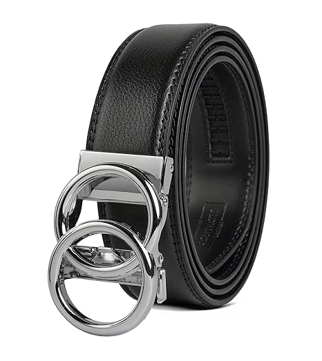 Contacts Men's Genuine Leather Ratchet Belt