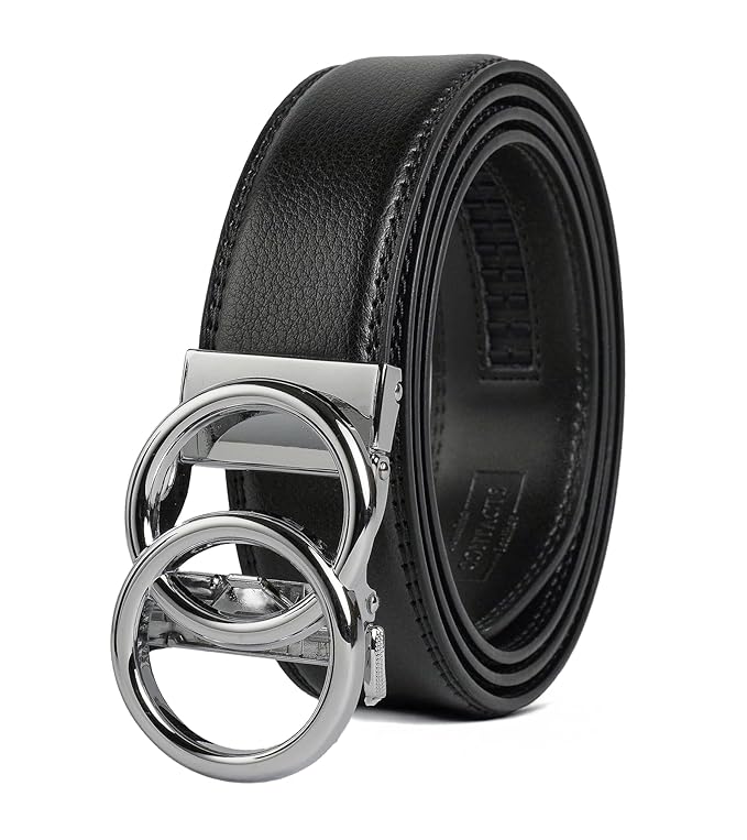 Contacts Men's Genuine Leather Ratchet Belt