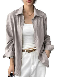 GRECIILOOKS Striped Shirt for Women