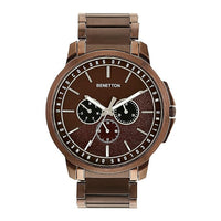 United Colors of Benetton Brown Round Dial Analog Watch for Men