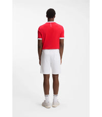Boss Stretch Cotton T Shirt With Country Flag And Logo Canada Red