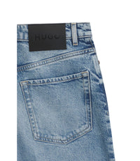 Hugo Wide Leg Jeans In Blue Stretch Denim Blue Women's