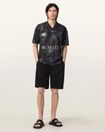 AllSaints Terra Oversized Short Sleeve Soccer Shirt Jet Black