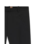 Boss Zipped Hem Slim Fit Trousers With Cropped Length Black Women's