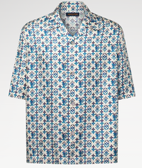 Louis Vuitton, Monogram Printed Silk Short-Sleeved Shirt